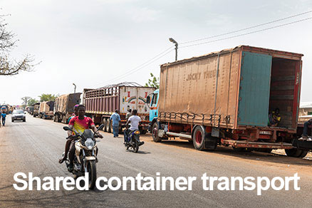 Transport - delte containere